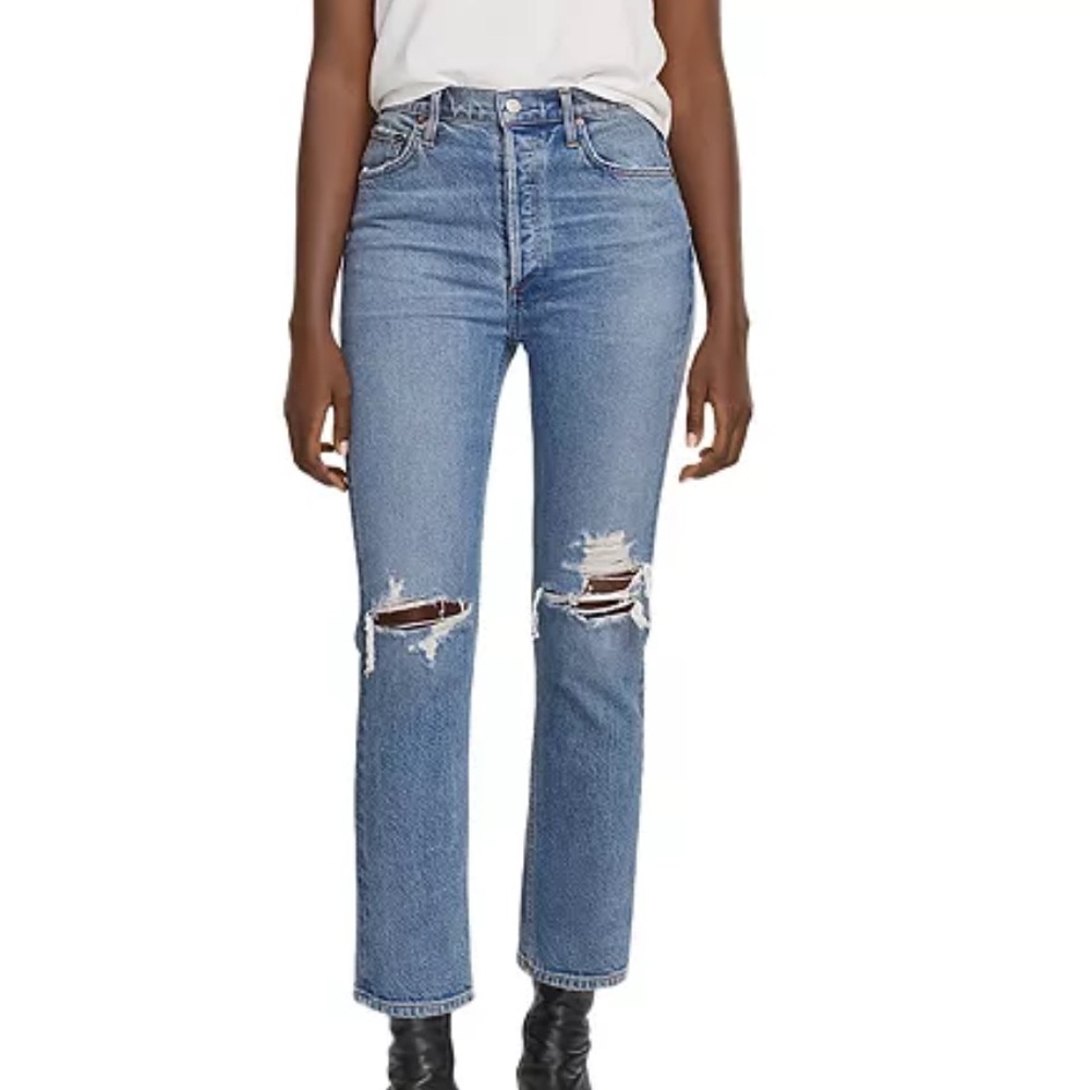 AGOLDE Riley High Rise Straight Crop